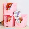 Basicwise Stackable Storage Container, Pink, Plastic, 3 PK QI003215P.3